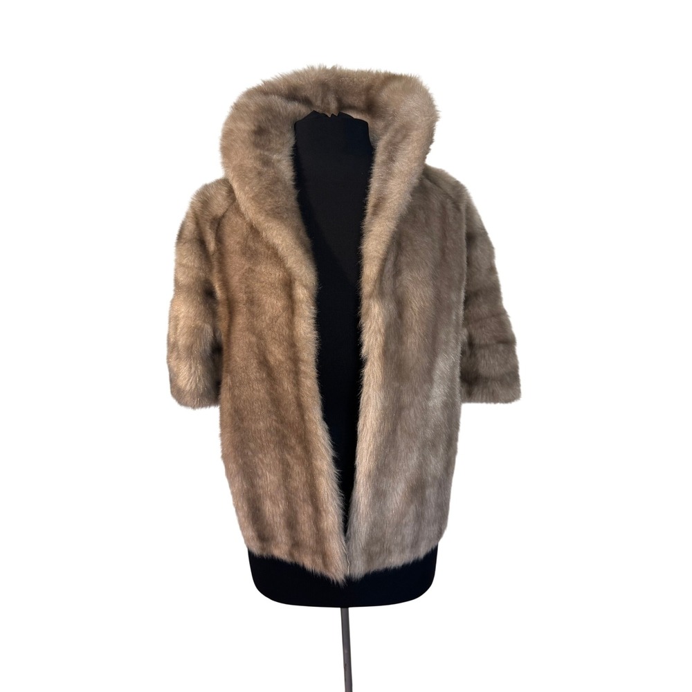 VTG 1960s Regina Glenara by Glenoit Faux-Mink Stole – Made in USA‎